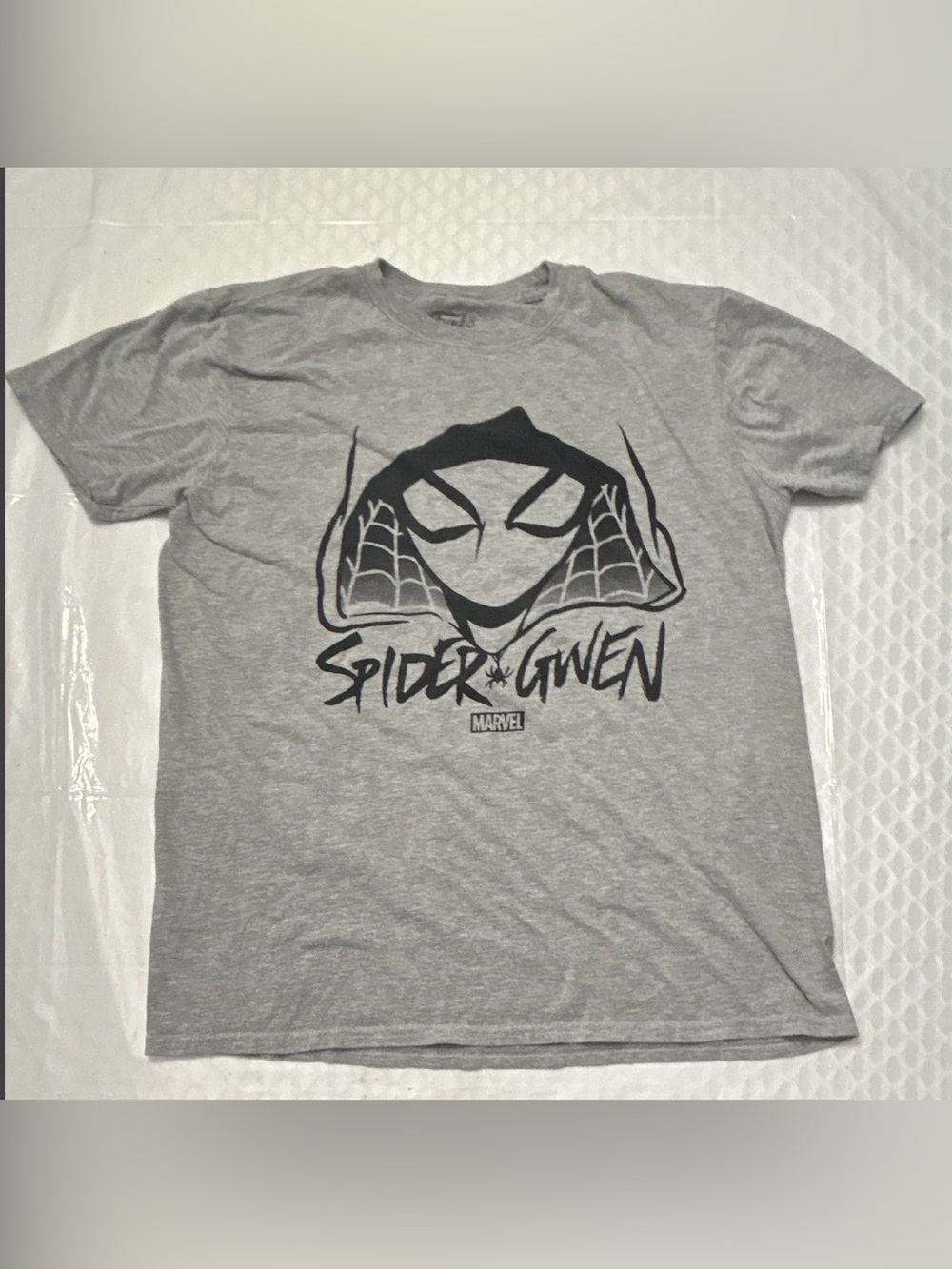 Funko Spider-Gwen Graphic Tee - Light Grey with Black Print
